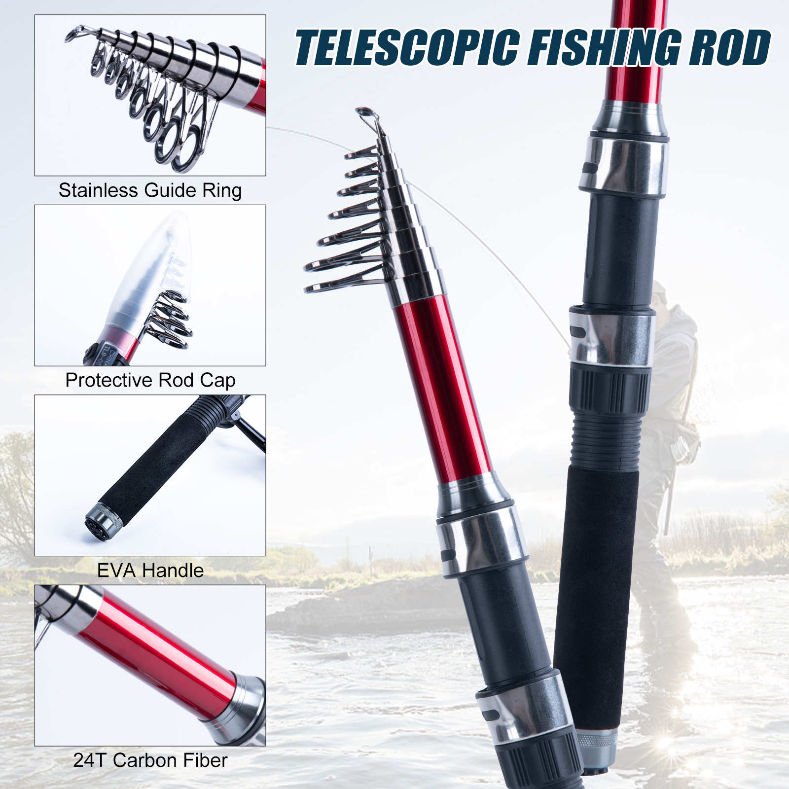 Goture Telescopic Fishing Rod  - огляд і ціна Fishing Rod Combo